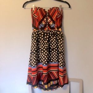 patterned mini dress
